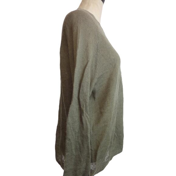 Zara Gray Green Knit Long Sleeve Sweater XL - Picture 2 of 6